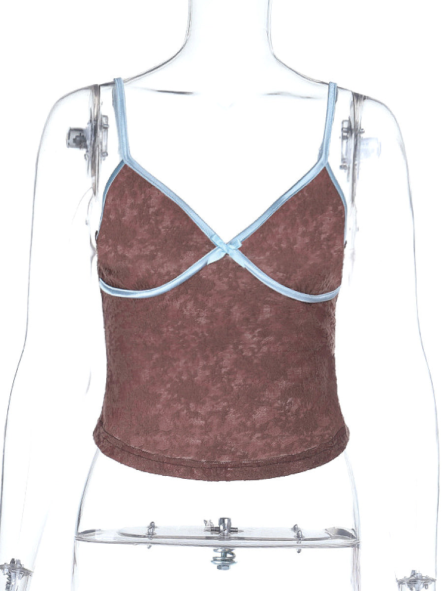 Fashionable Color Block Cami Top for Casual Wear
