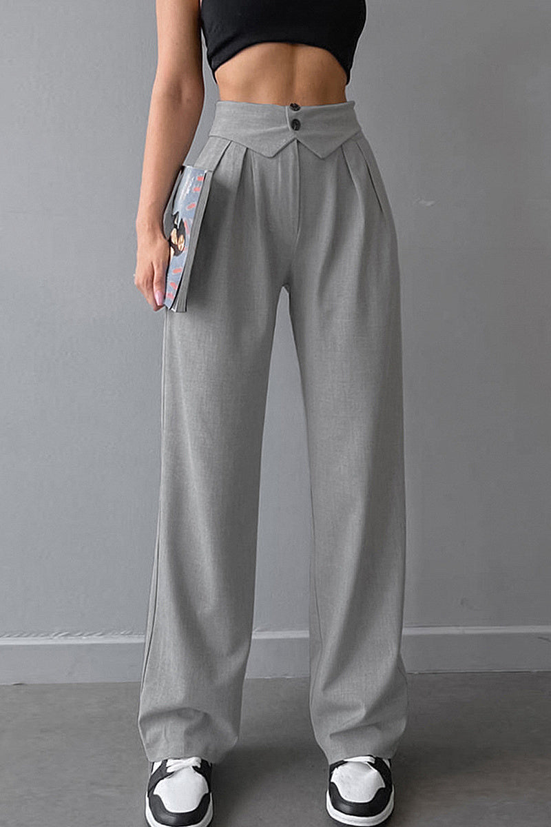 Rive Pleated Wide-Leg Trousers