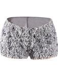 Sexy Low Rise Feather Sequined Shorts for Women
