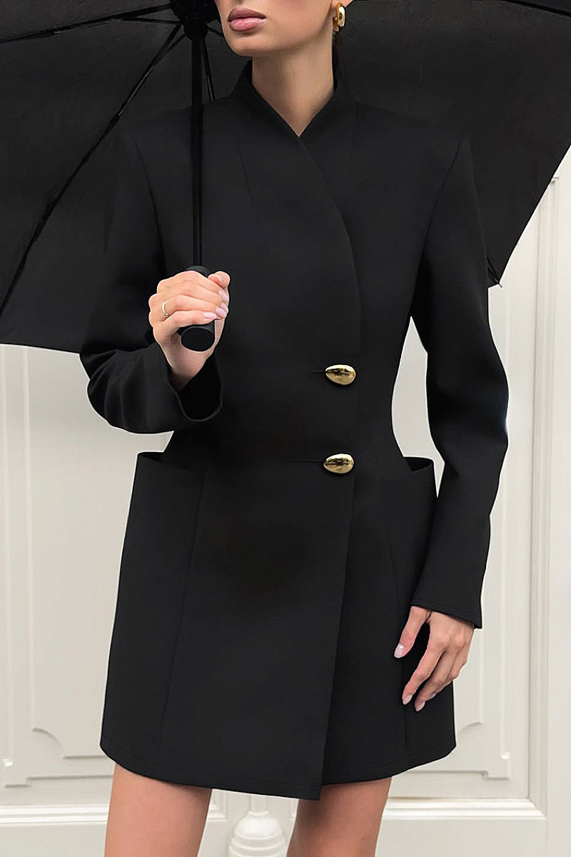 Stylish Black Slim Fit Short Dress for Women