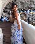 2026 New Women's Chiffon Floral Evening Dress