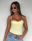 Y2K Sexy Lace Splicing Camisole Top