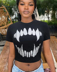 Trendy Women's Short Sleeve Crop Top