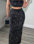 Trendy Women's Crop Top Dress Set