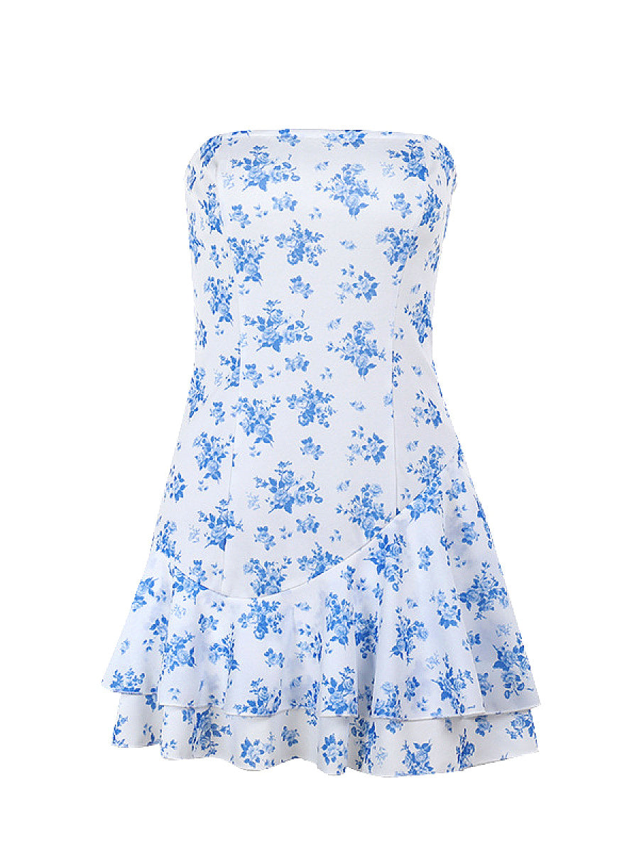 Stylish Floral Print Bodycon Dress