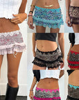2026 Spring Y2K Women's Sexy Drawstring Mini Skirt