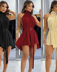 Stylish Two-Way A-Line Dress with Halter Neck
