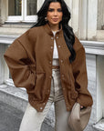 Stylish Brown Wool Blend Coat for Women