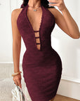 Fashionable Sexy Hollow Back Bodycon Dress