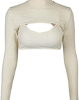 Chic Two-Piece Crop Top Set for Fall Fashion