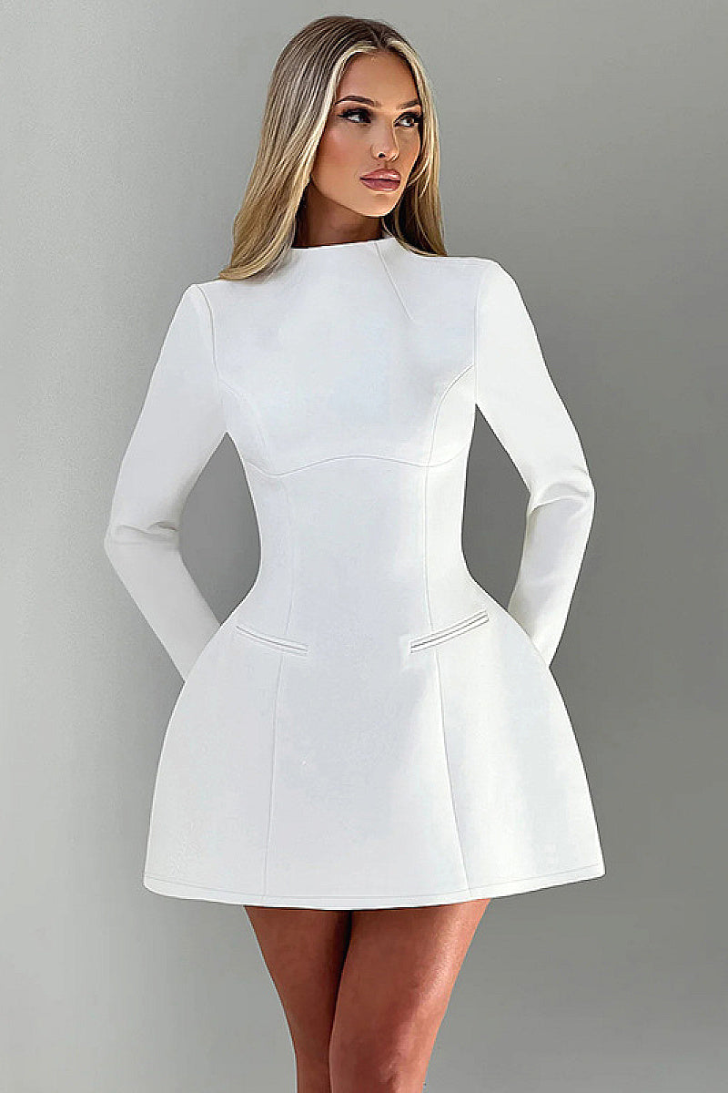Chic Backless Long Sleeve Dress for Women
