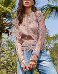 Lace Long Sleeve Top for Women 2023