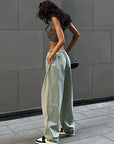Casual Drawstring Waist Cargo Pants for Women