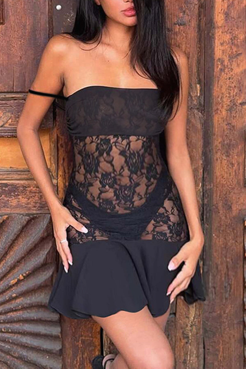 Sexy Lace Mini Slip Dress for Women