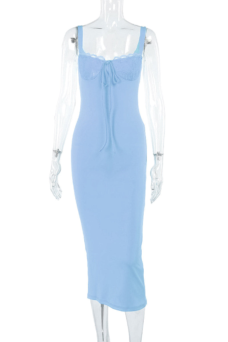 Elegant Summer Lace Spliced Dress