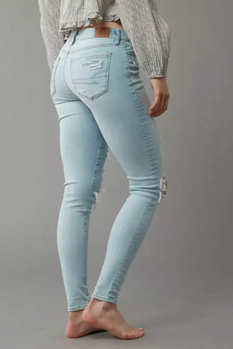 Women's Slim Fit Stretchy Ripped Jeans