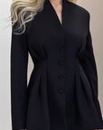 Elegant Slim Fit V-Neck Blazer for Women