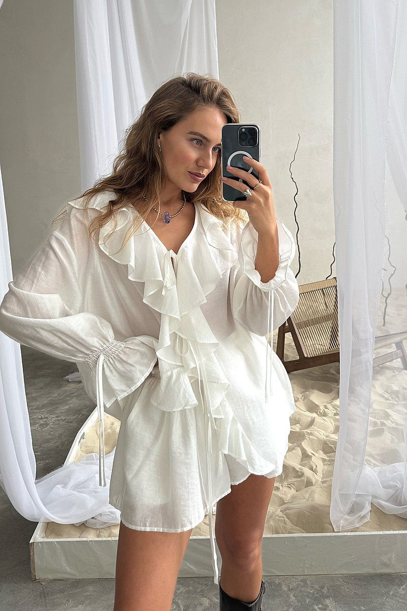 European Style Ruffled Casual Set