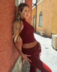 Stylish Halter Neck Backless Two-Piece Set