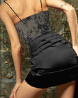 French Style Sexy Lace Strapless Mini Dress