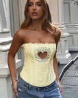 Sexy Heart Zipper Slim Fit Tank Top
