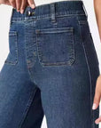 Elegant Wide Leg Women's Jeans with Pockets