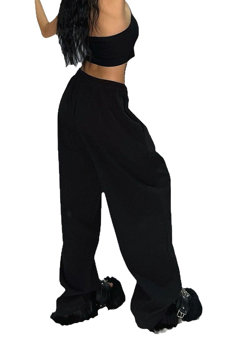 Casual Cotton Knit Sweatpants for Spring and Autumn