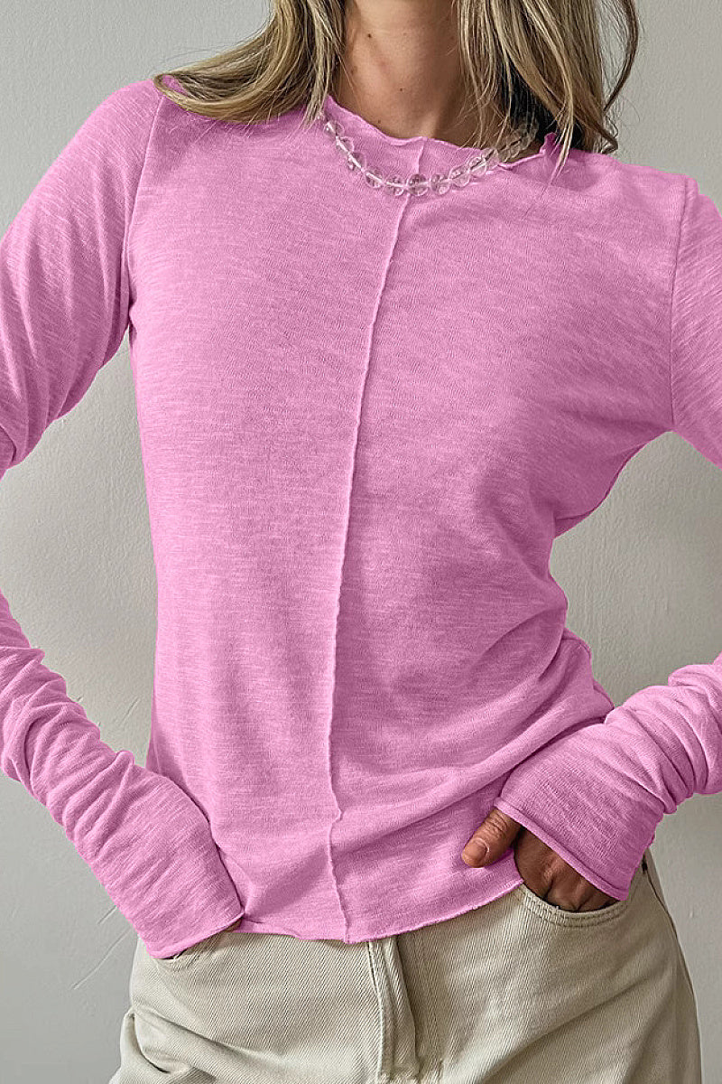 Stylish Round Neck Knit Top for Women
