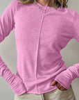 Stylish Round Neck Knit Top for Women