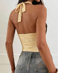 Fashionable Sexy Backless Knitted Top