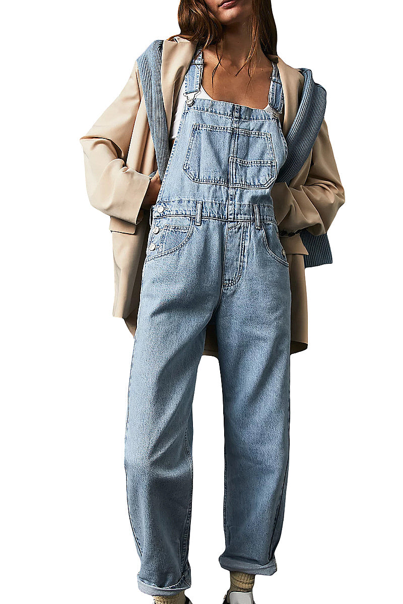 Casual Loose Denim Overalls for Women
