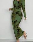 Elegant Floral Print Dress for Women