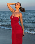 Elegant Strapless Bodycon Dress for Fall