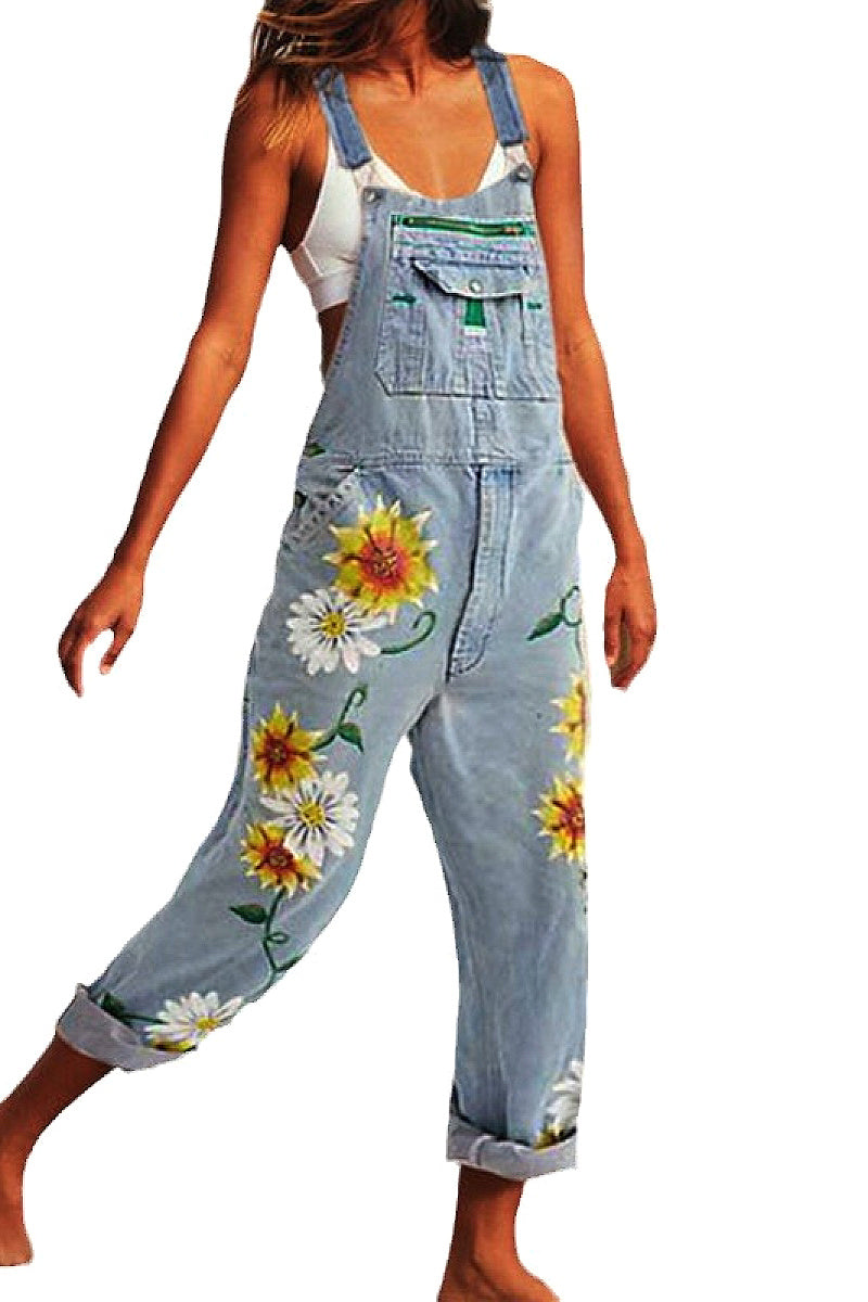 Classic Sleeveless Printed Jumpsuit for All Seasons