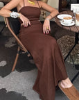 Summer Brown Vest Dress Set for Vacation