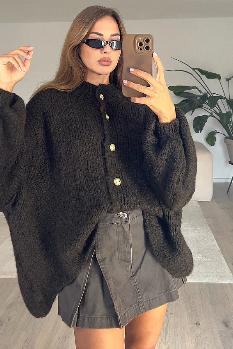 Casual Loose Knit Cardigan for Women