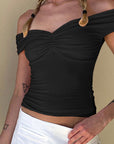 Off-Shoulder Ruffled Top for Women
