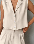 French Cotton Linen Stylish Casual Set