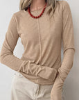 Stylish Round Neck Knit Top for Women