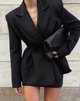 Fashionable Black Shirt and Skirt Set for Women
