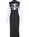 Sexy Long Sleeve Round Neck Dress for Women