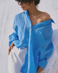 Autumn New Fashion Sheer Long Sleeve Tencel Shirt