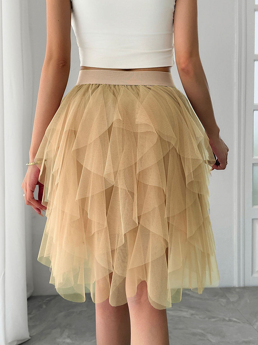 Princess Style Pleated Tulle Skirt