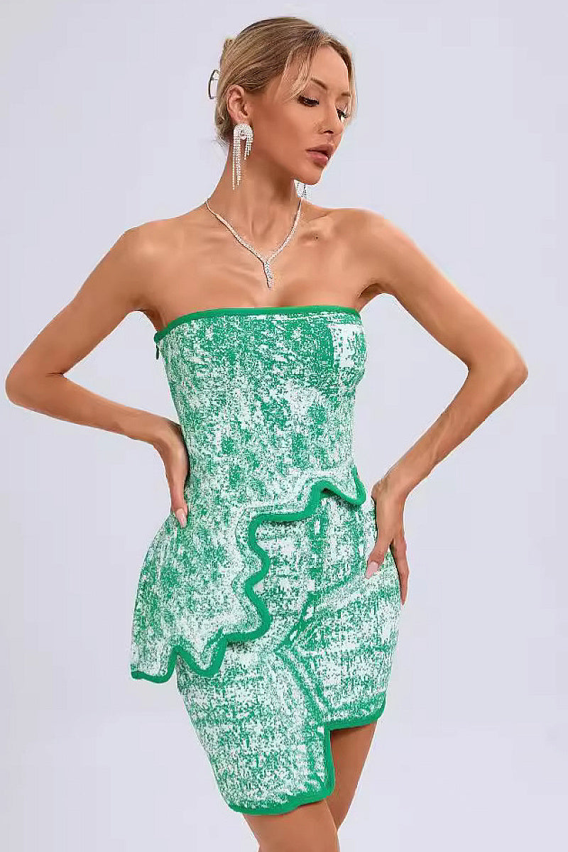 Fashionable Sleeveless Irregular Dress Set