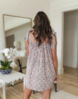 Spring Summer Women's French Vintage Floral Dress