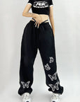 Spring Loose Drawstring Casual Straight Pants