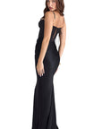 Elegant U-Neck Mermaid Dress with Spaghetti Straps