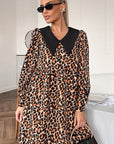 Chic Leopard Print High Waist Dress