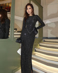 Fashionable Long Sleeve Polka Dot Dress