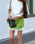 Summer Lace Trim A-Line Skirt for Women